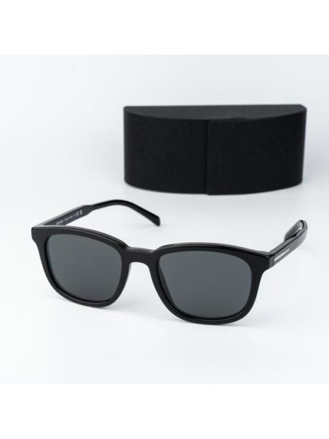 Prada Prada Men Sunglasses Black Grey Square PRA21S 16K08Z NEW AUTHENTIC