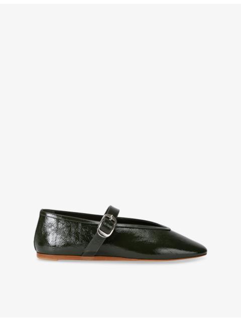 LE MONDE BÉRYL Stella Single-Strap Patent-Leather Ballet Flats