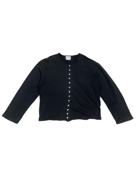 agnes B. Homme Pearl Snap Button Cardigan Sweater