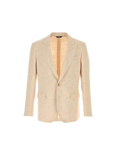 Dolce & Gabbana DOLCE & GABBANA Embroidered Jersey Blazer New & Authentic (M