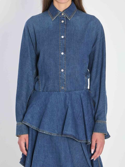 Alaia Women Rounded Shirt In Denim