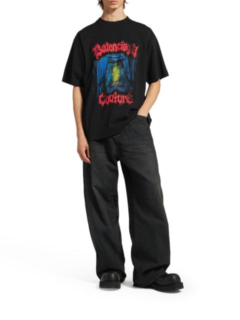 BALENCIAGA SALON DE COUTURE MEDIUM FIT T-SHIRT IN BLACK