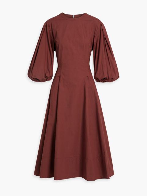 Another Tomorrow Cotton-poplin midi dress