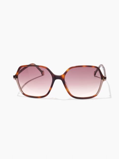 CAROLINA HERRERA Oversized Oval Sunglasses With Contrast Frames
