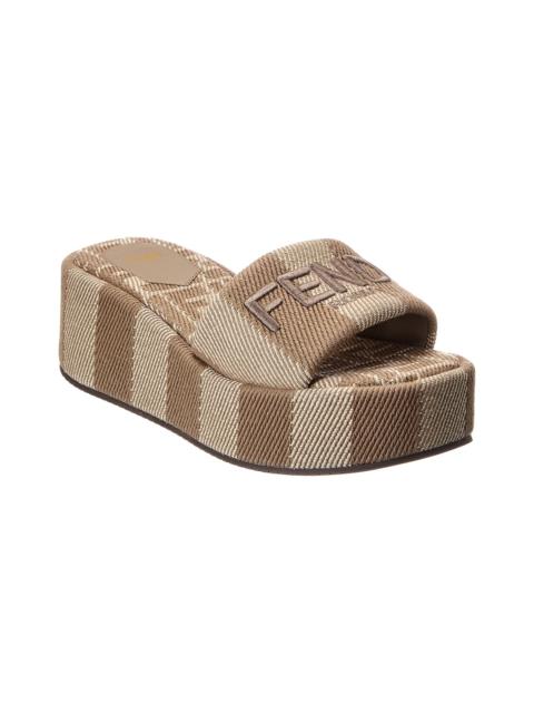 FENDI FENDI Sunshine Canvas Platform Sandal