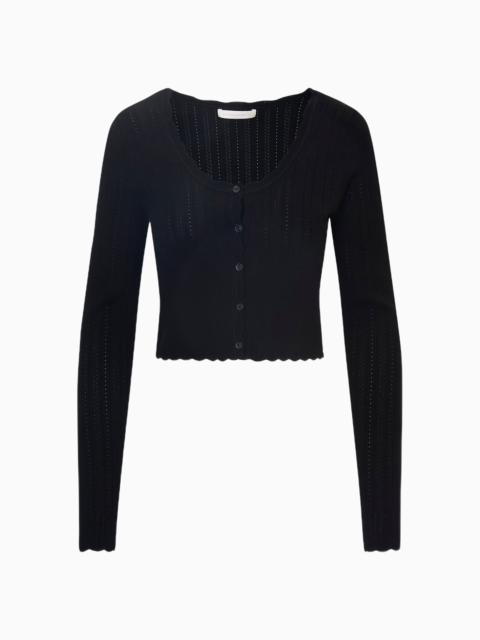 LoveShackFancy Martti Stretch Pointelle Cardigan