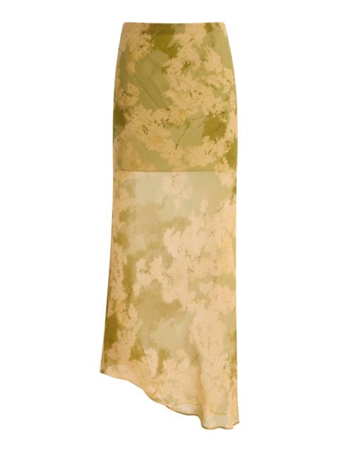 De La Vali Exclusive Georgette Maxi Skirt multi