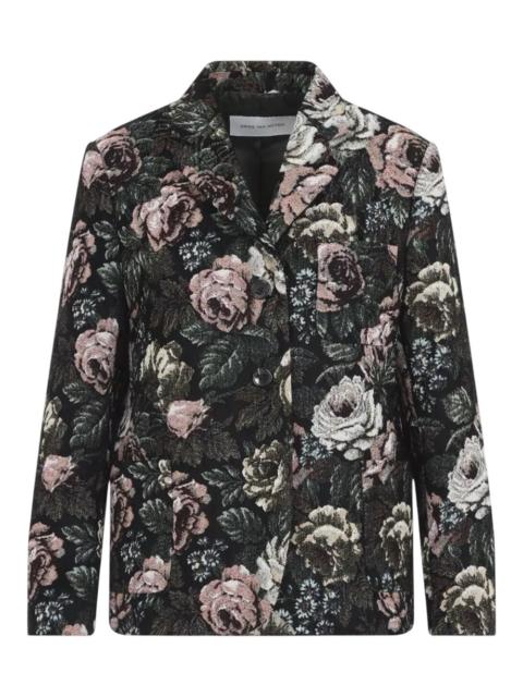 Dries Van Noten Dries Van Noten Women Single-Breasted Jacquard Coat