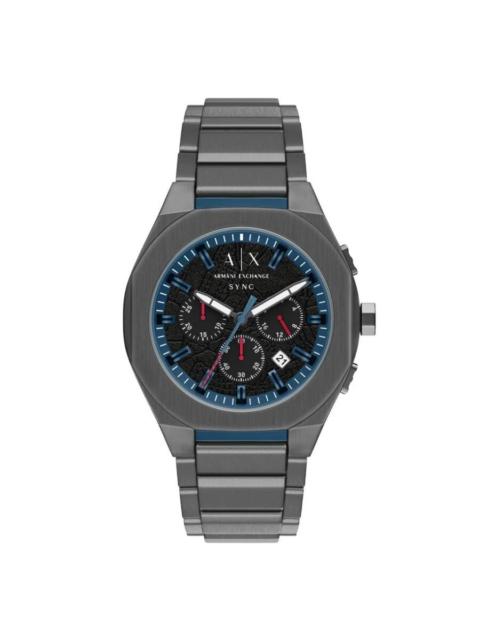 Other Designers Armani Exchange Sync Chronograph Quartz Black Dial Men's Watch AX4295
