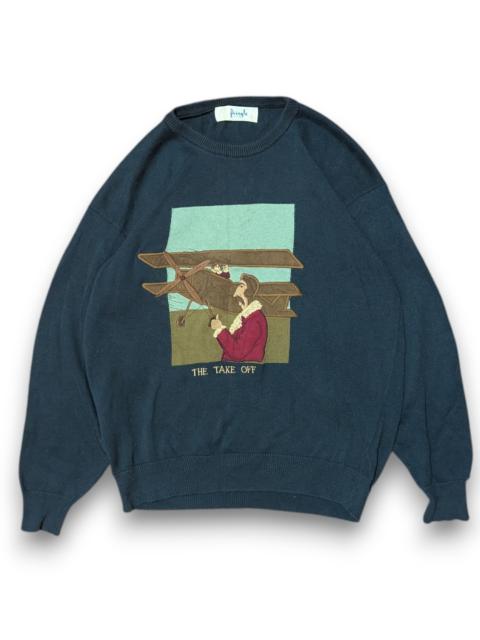 Pringle Of Scotland Golf Sweater Vintage Knit Golfing Print