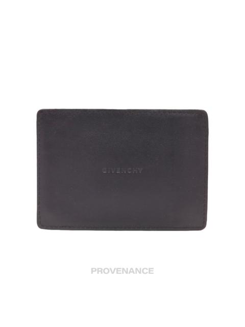 Givenchy Givenchy Logo Card Holder Wallet - Black Leather