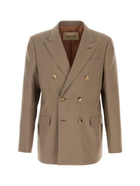 Valentino Valentino Garavani Men Cappuccino Wool Blazer