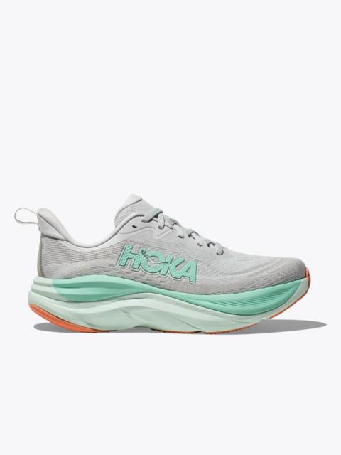 HOKA Women's Skyflow Shoes in Cosmic Grey/Seafoam