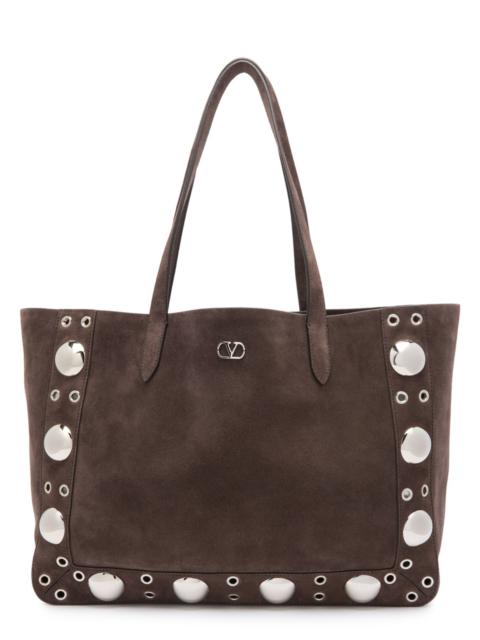 Valentino Nellcôte Studded Suede Tote