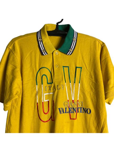 Other Designers Vintage - Vintage Gianni Valentino Multicolor Spell Out Polo Shirt