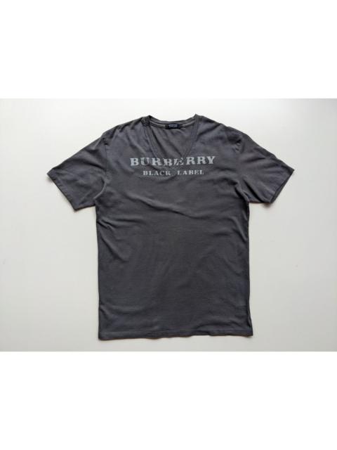 Burberry Burberry Black Label V neck spellout shirt