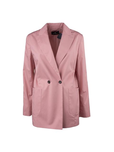 PAUL SMITH PINK COTTON DOUBLE-BREASTED JACKET
