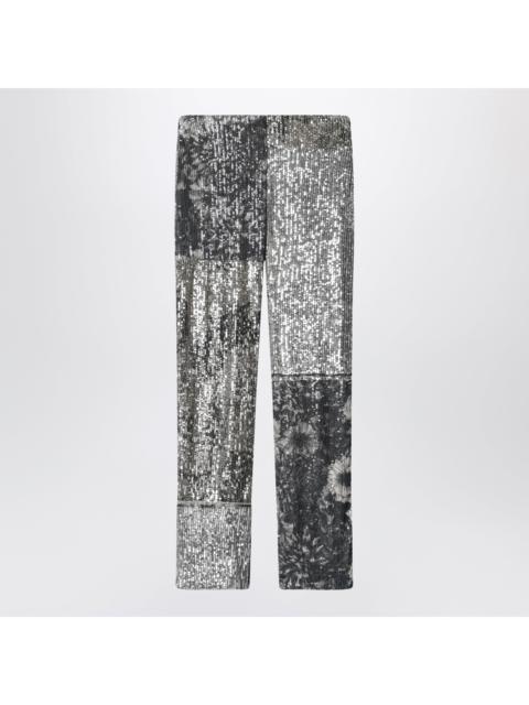 Maison Margiela Maison Margiela Patchwork Trousers With Floral Sequins, Multicolor Women