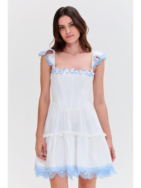 PatBO FLUTTER POPLIN MINI DRESS