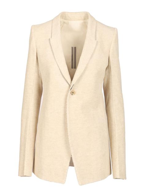 Rick Owens Extreme Soft Blazer In Corduroy Jackets White