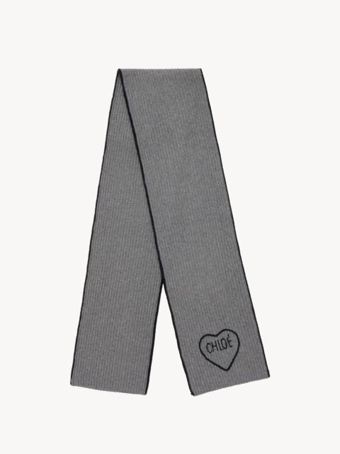 Chloé THE CHLOÉ ENCOEUR SCARF IN WOOL & CASHMERE