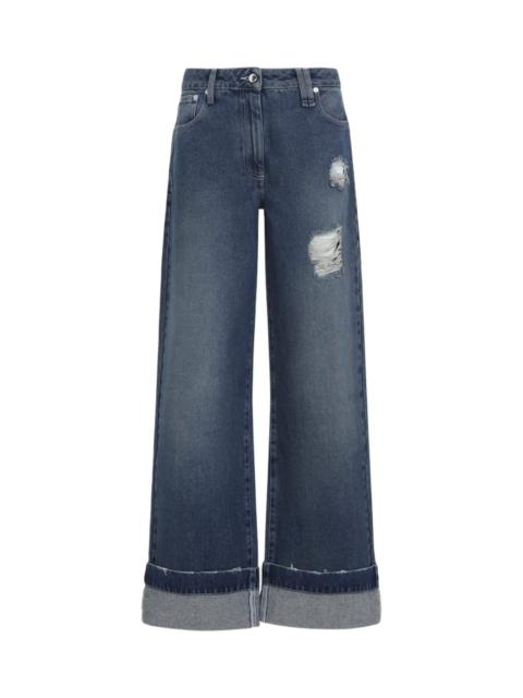 Simone Rocha Distressed Straight Leg Jeans