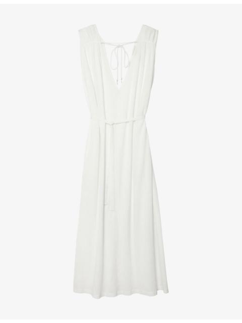 Zadig & Voltaire Rimati V-Neck Sleeveless Cotton Maxi Dress