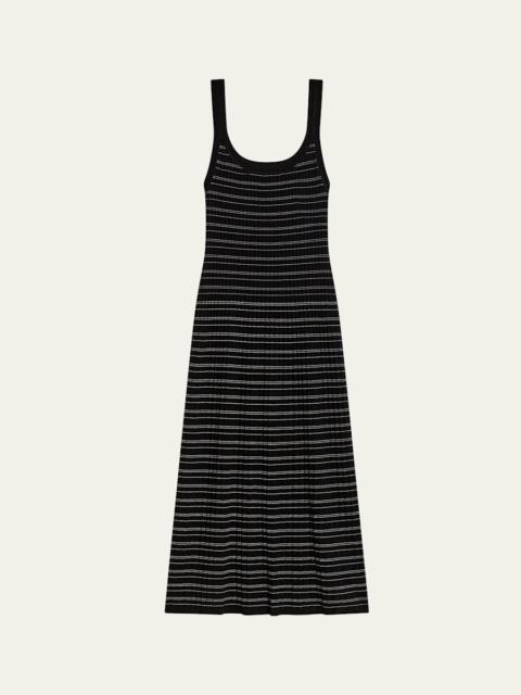 Theory Stripe Knit Midi Dress