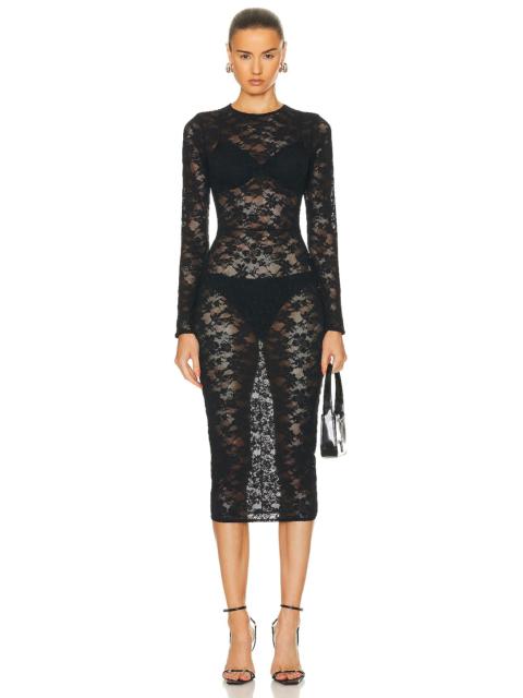 Fleur du Mal Le Stretch Multifit Lace Long Sleeve Dress