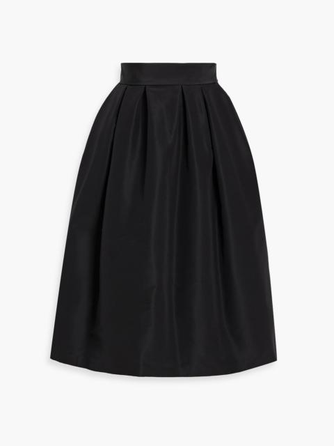 CAROLINA HERRERA Pleated silk-faille skirt