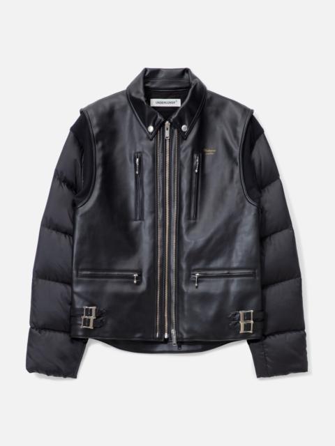 UNDERCOVER UP2E4207 HYBRID BIKER JACKET