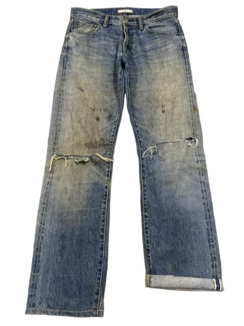Other Designers Japanese Brand - Vintage Japanese Uniqlo Selvage Blue Wash Distressed Jeans