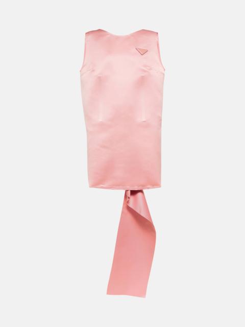 Prada Double satin silk minidress