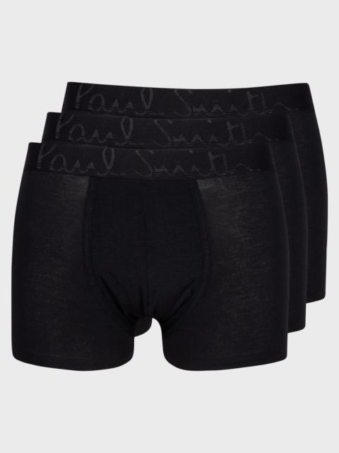 Paul Smith Men's 3-Pack Solid Stretch Trunks