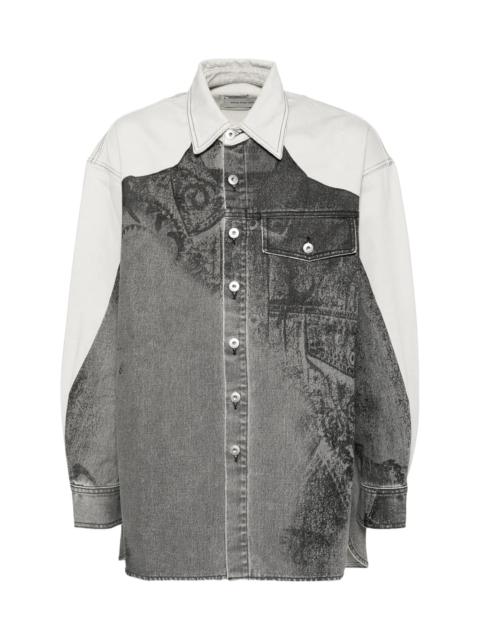 FENG CHEN WANG PRINTED DENIM JACKET
