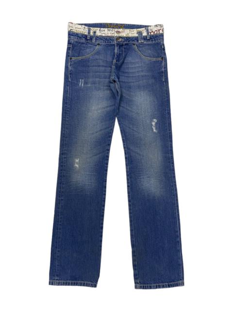Other Designers If Six Was Nine - 🔥DESIGUAL DOUBLE WAIST DISTRESS DENIM JEANS PPFM JEANS STYLE