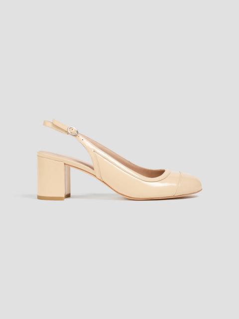 Stuart Weitzman Celina patent-leather slingback pumps