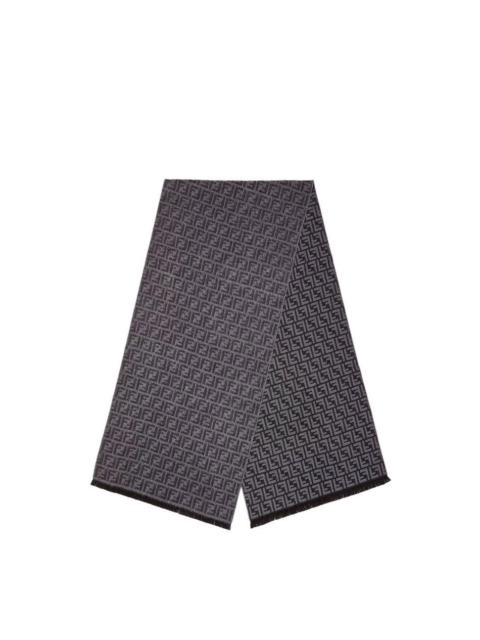 FENDI FENDI $550 Gray Wool Scarf New & Authentic