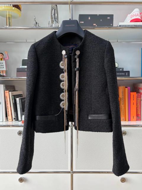 Louis Vuitton Louis Vuitton Black Cotton Blend Tassel Coat