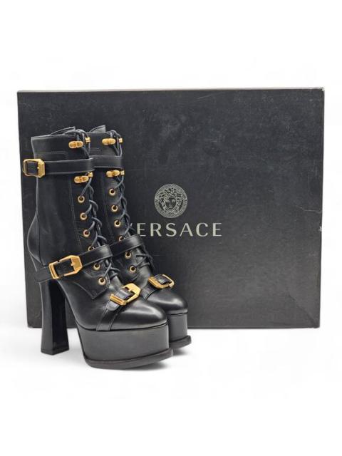 VERSACE Versace Platform Boots - Nappa Leather - Black - Size 35.5 $2300
