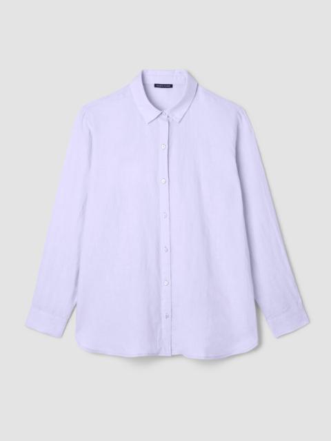EILEEN FISHER Organic Handkerchief Linen Classic Collar Shirt