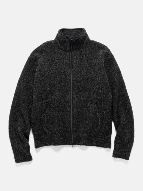 YOKE Boucle Knit Zip Jacket Charcoal