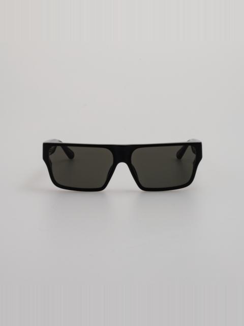 LINDA FARROW BRADY FLAT TOP SUNGLASSES IN BLACK