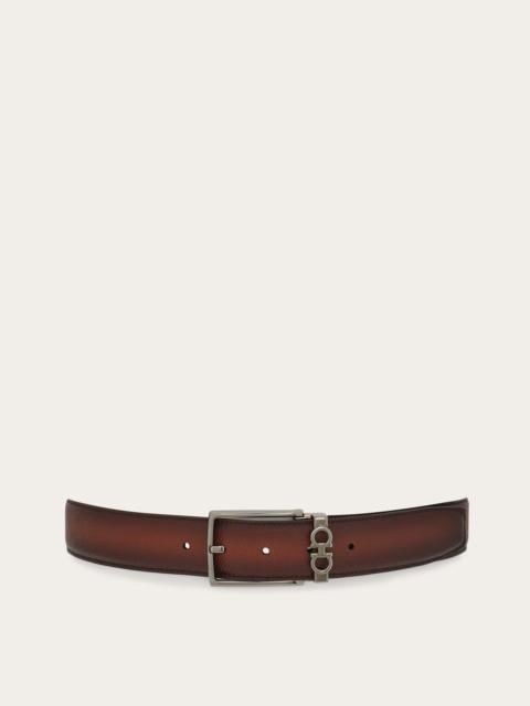 FERRAGAMO Reversible and adjustable Gancini belt