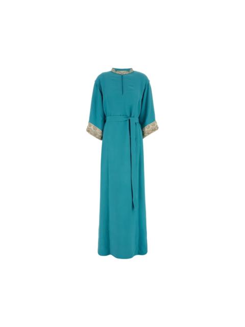 Valentino VALENTINO Turquoise Crepe Long Dress New & Authentic (Women'