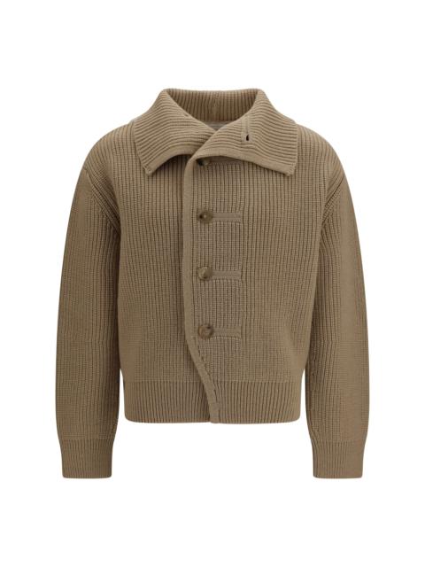 Dries Van Noten Dries Van Noten Buttoned High-neck Cardigan Champagne