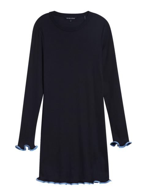 VERONICA BEARD Veronica Beard Baranova Long Sleeve Minidress in Navy at Nordstrom