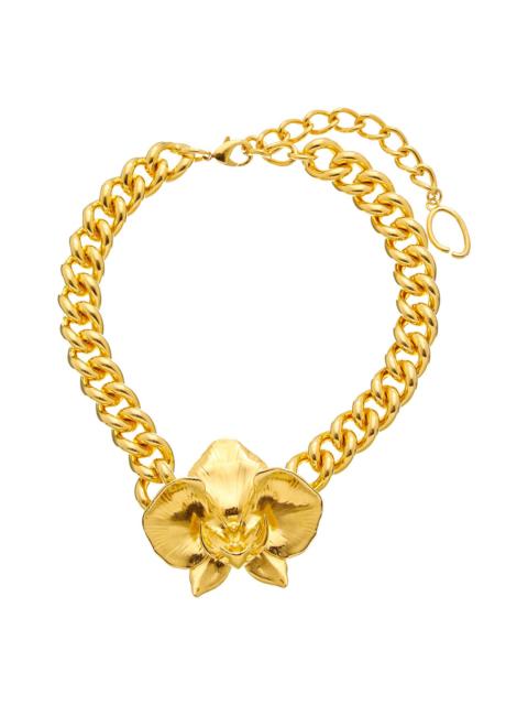 Oscar de la Renta Oscar de la Renta Orchid Cuban Link Necklace