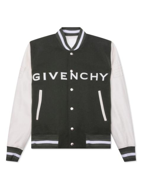 Givenchy VARSITY WOOL & GRAINED LEATHER - GREYISH GREEN