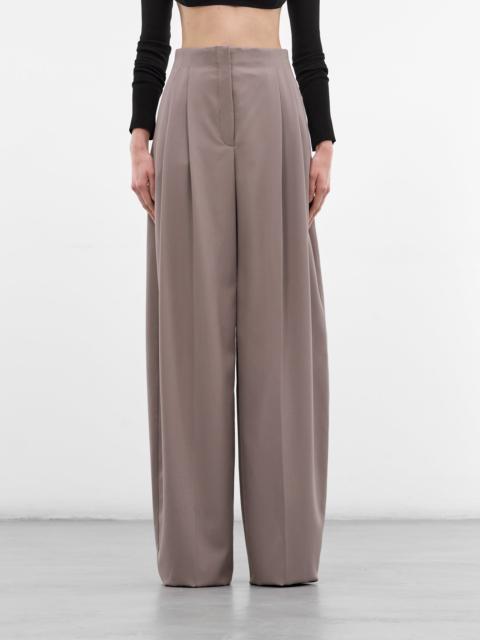 MUGLER Gray Wool Wide Tailored Trousers